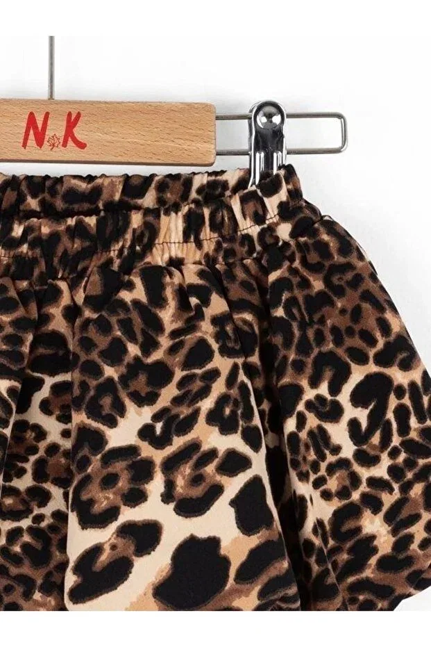 Детская юбка для девочек с принтом Zekids, Brown — фото 2