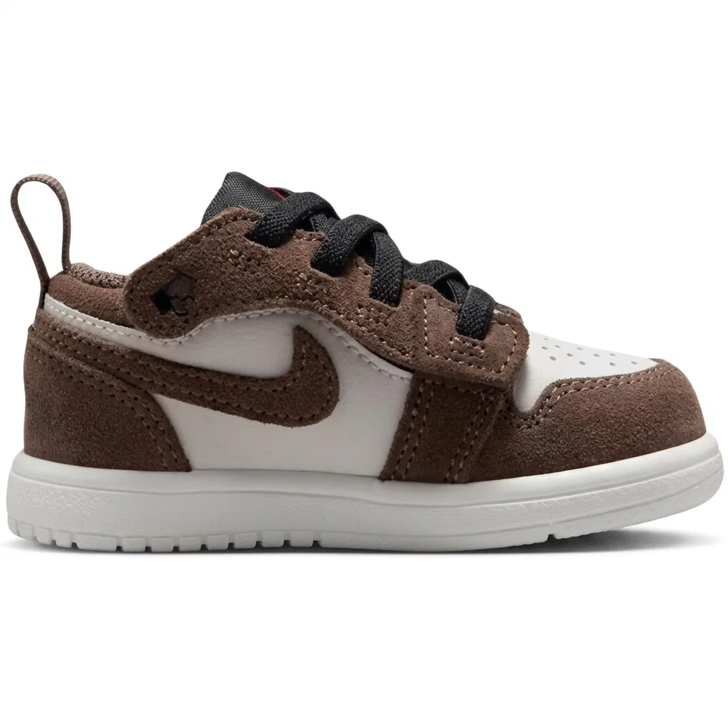 Детские кроссовки для мальчиков с кожаным верхом Jordan Air Jordan 1, Palo Alto/Phantom/Sail White/Black — фото 3