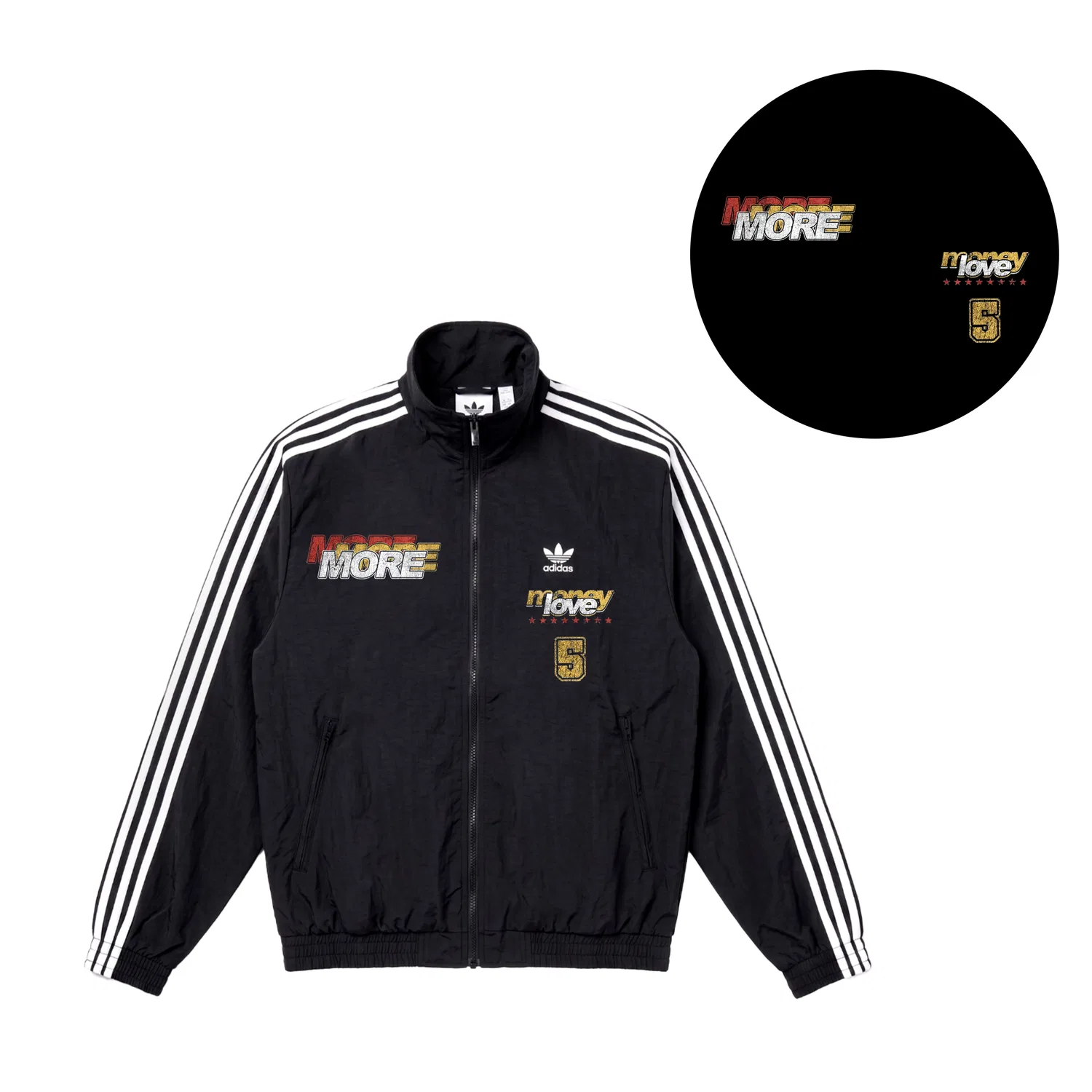 Мужская/Женское куртка Firebird с воротником-стойкой Adidas Originals, Black — фото 4