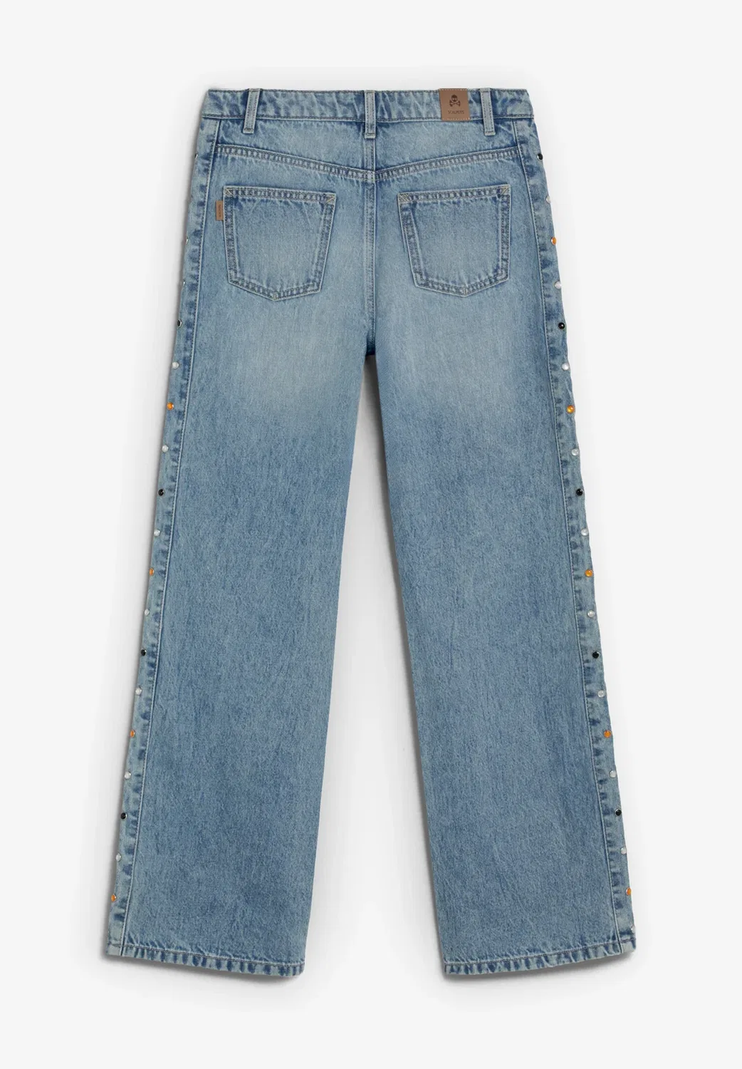 Джинсы Scpanel Studs для девочек - прямые джинсы Scalpers, Denim — фото 2
