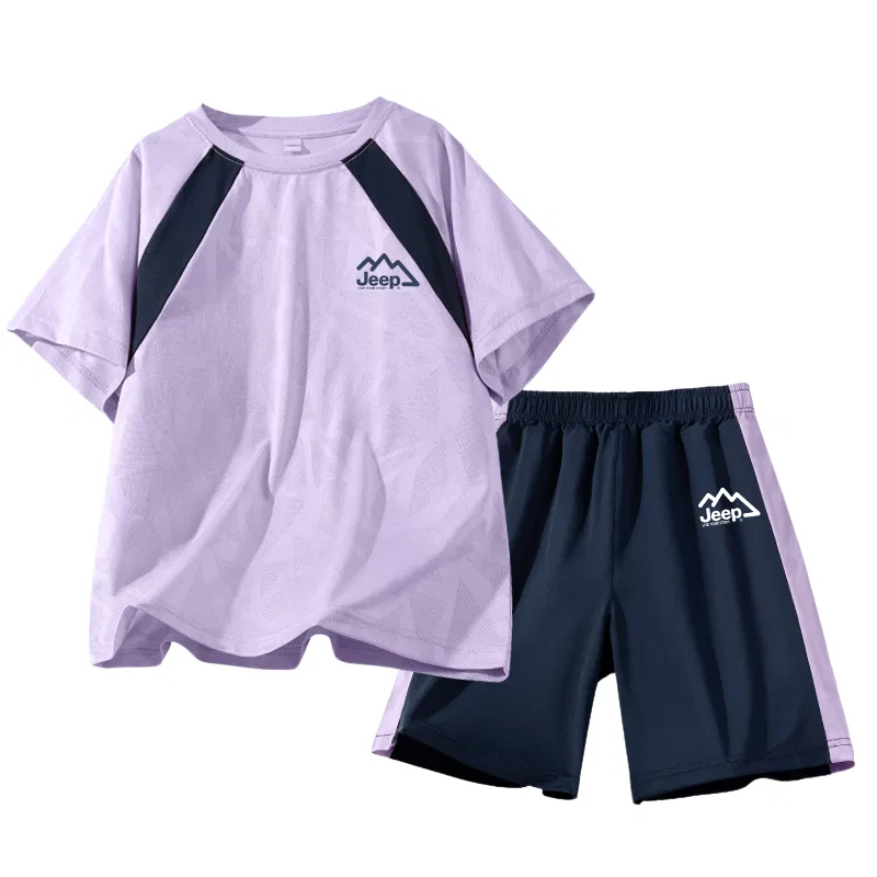 Детский спортивный костюм с длинным рукавом Jeep, Purple/E Blue English Mountain K+E White English Mountain K
