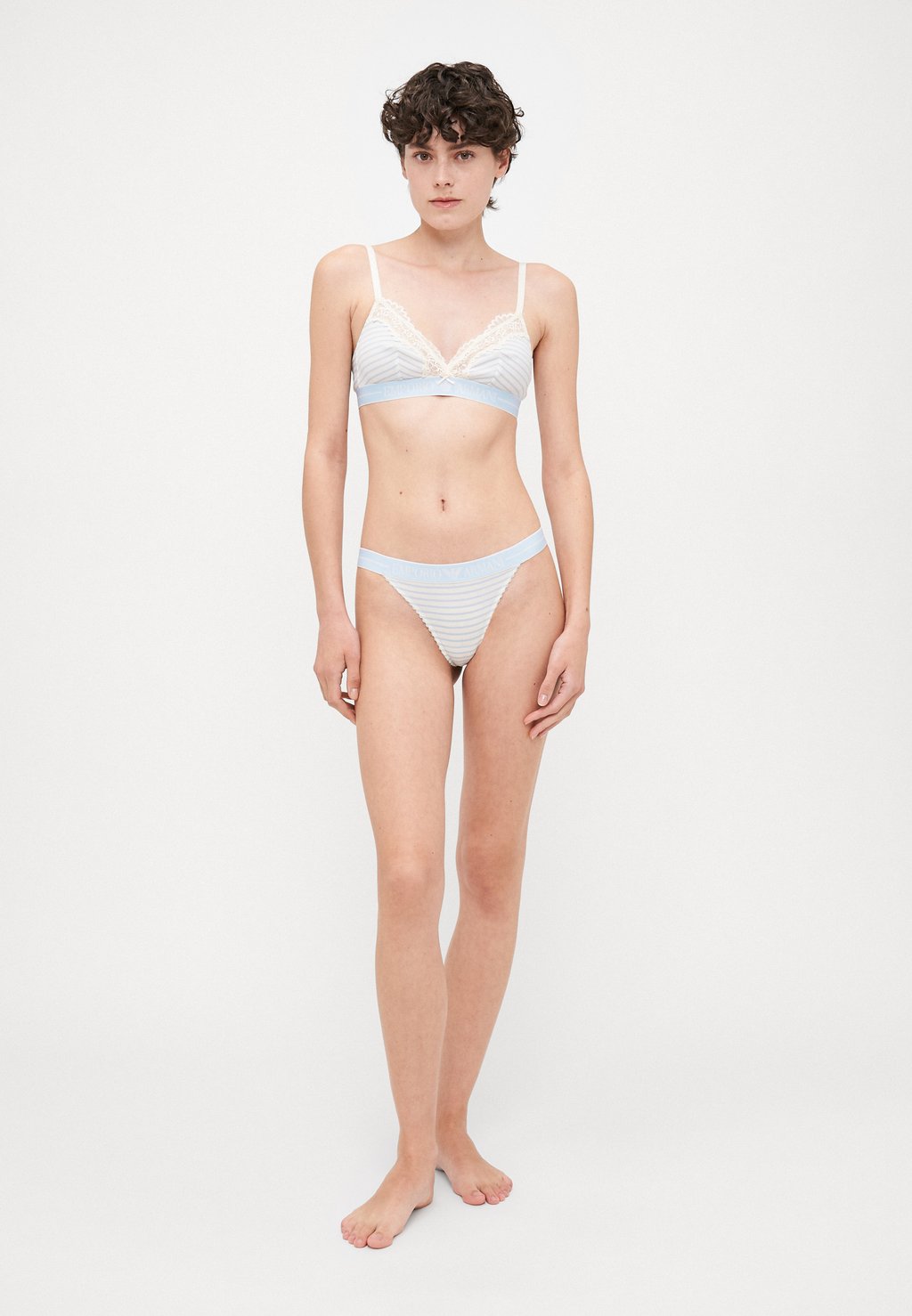 Треугольный бюстгальтер TRIANGLE BRA Emporio Armani, белый — фото 2