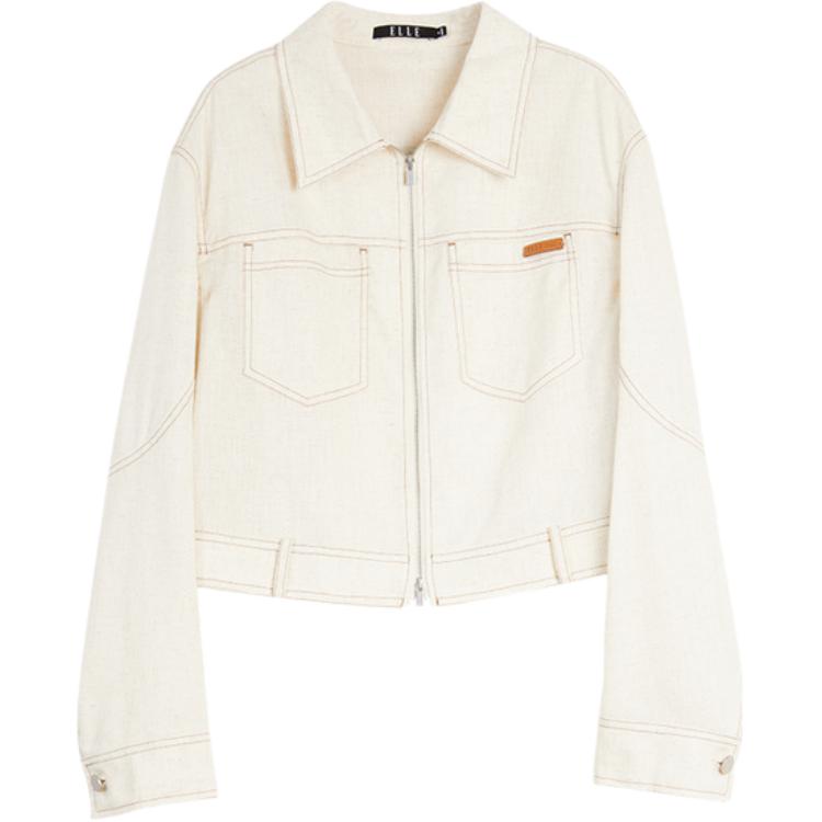 

ELLE Джинсовая куртка женская Light Khaki Lapel Thin