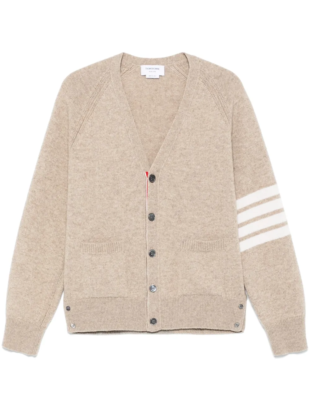 

Шерстяной кардиган с полосками 4-Bar THOM BROWNE, нейтральный