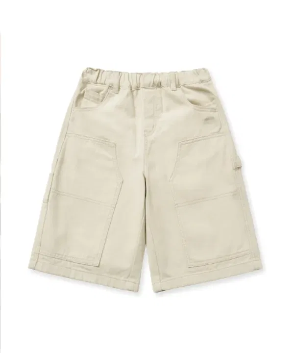 Шорты бермуды двойные колено, Kids double knee bermuda pants, Brownbreath Kids, кремовый — фото 2