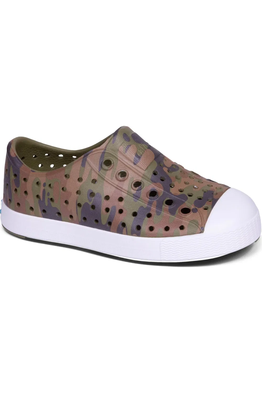 Детские кеды водонепроницаемые Jefferson Slip-On Native Shoes, Green/White/Camo