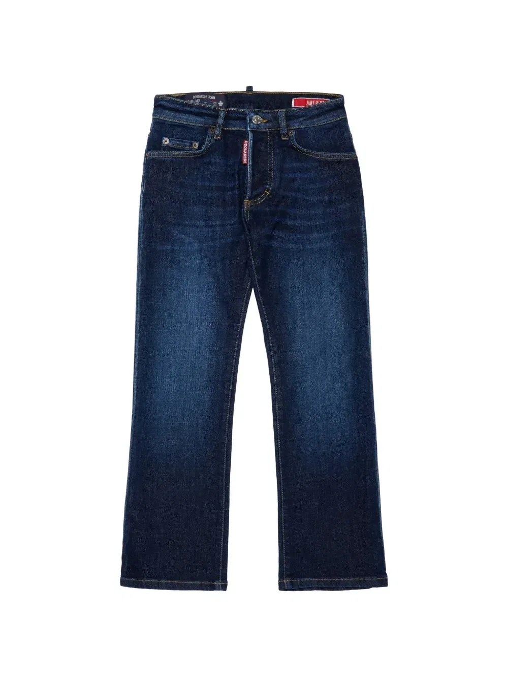 Джинсы American с жаккардовой нашивкой Dsquared2 Kids, синий