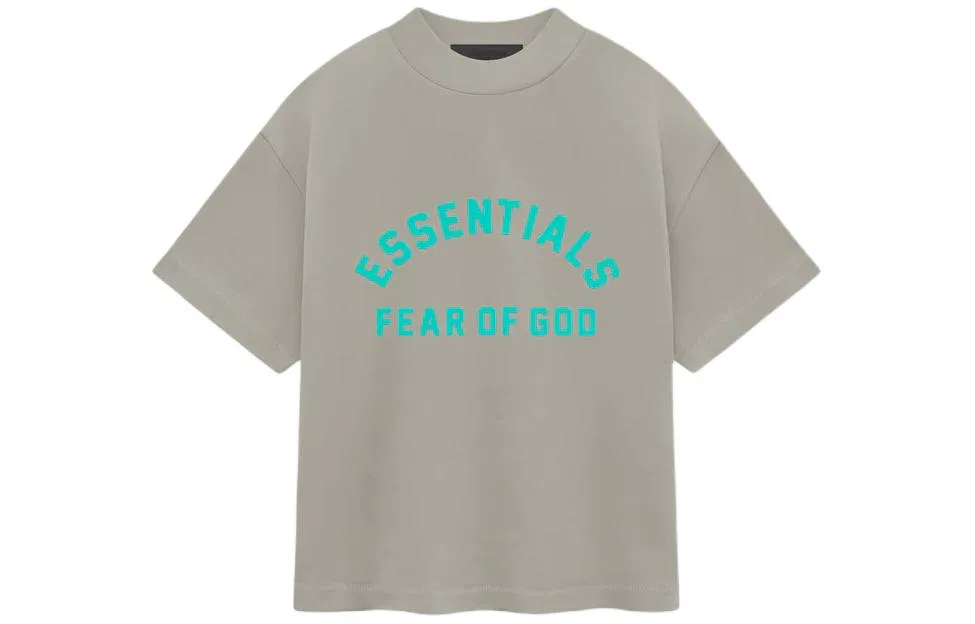 Детская футболка с принтом Seal Gray Fear Of God Essentials, Seal Gray