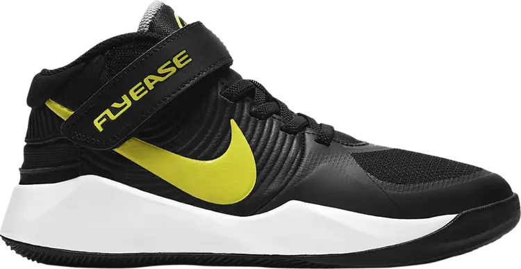 

Кроссовки Nike Team Hustle D9 FlyEase GS 'Black High Voltage', черный