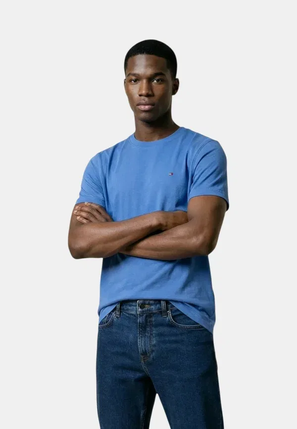 Футболка хлопковая Basic T-shirt Tommy Hilfiger, синий