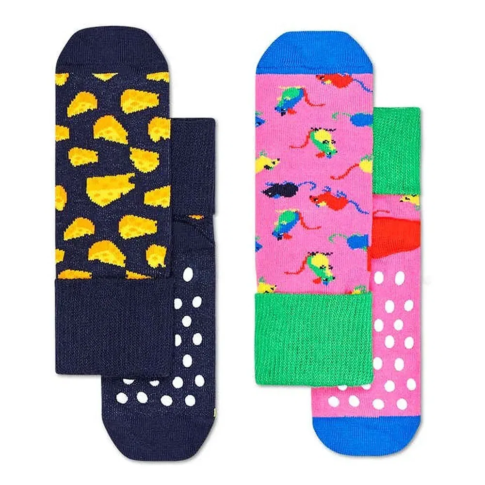 Носки антискользящие Mouse 2 пары Happy Socks, синий