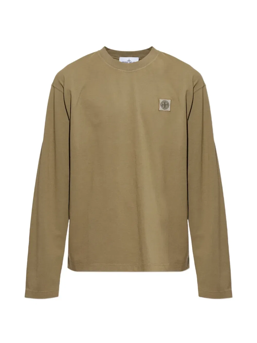 Футболка с длинным рукавом и нашивкой-логотипом Stone Island, зеленый
