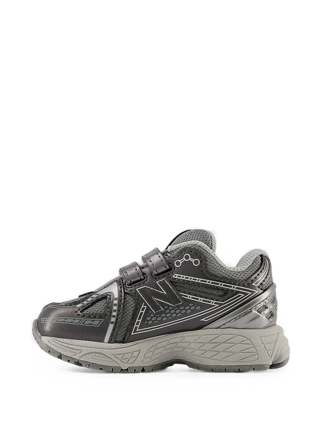 Кроссовки 1906 года с металлизированными ремешками на липучках New Balance Kids, серый