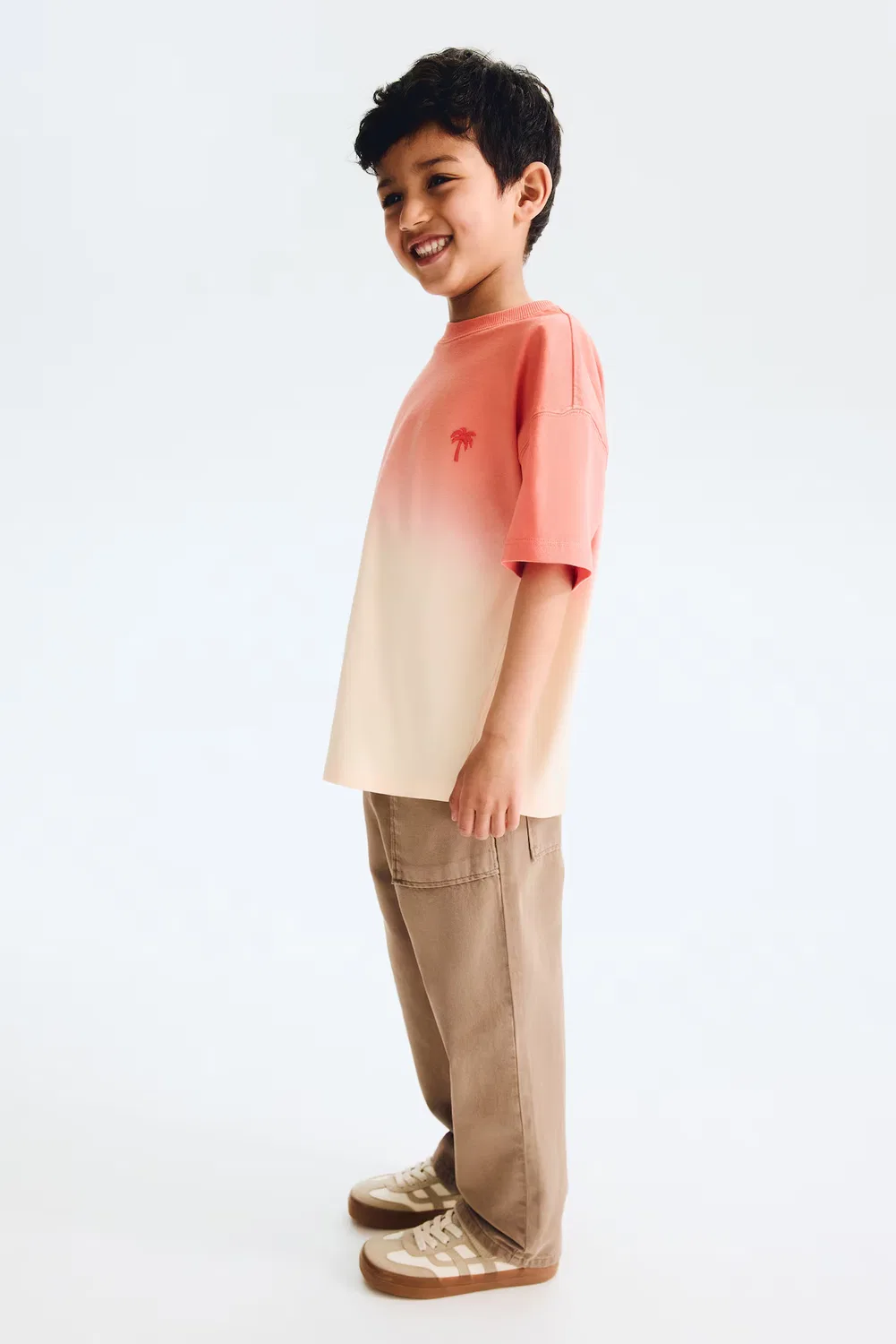 Спортивные штаны из хлопчатобумажной саржи H&M, Beige — фото 3