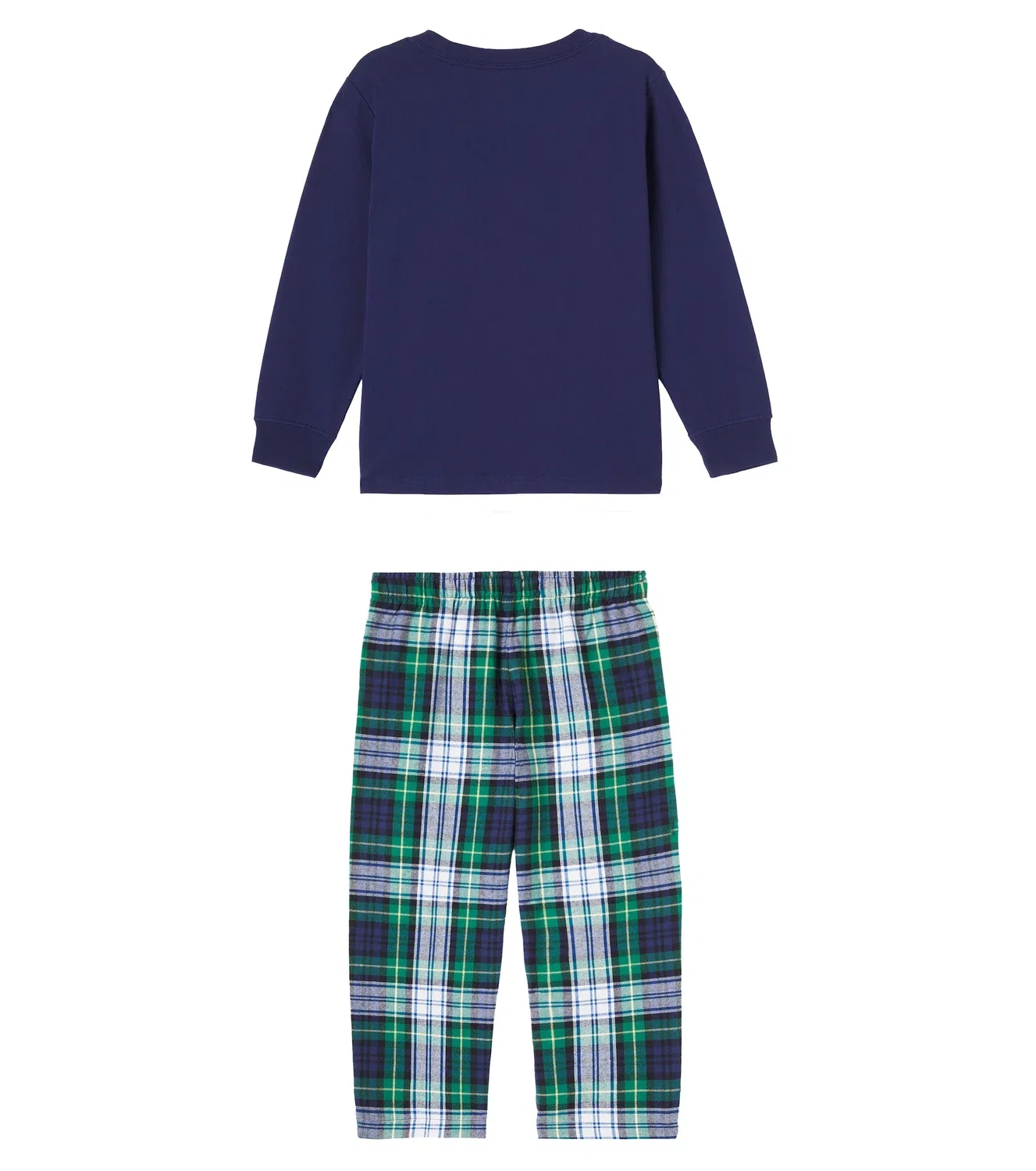 Комплект пижам из хлопка в клетку White Gordon Plaid Polo Ralph Lauren Kids, Разноцветный — фото 4