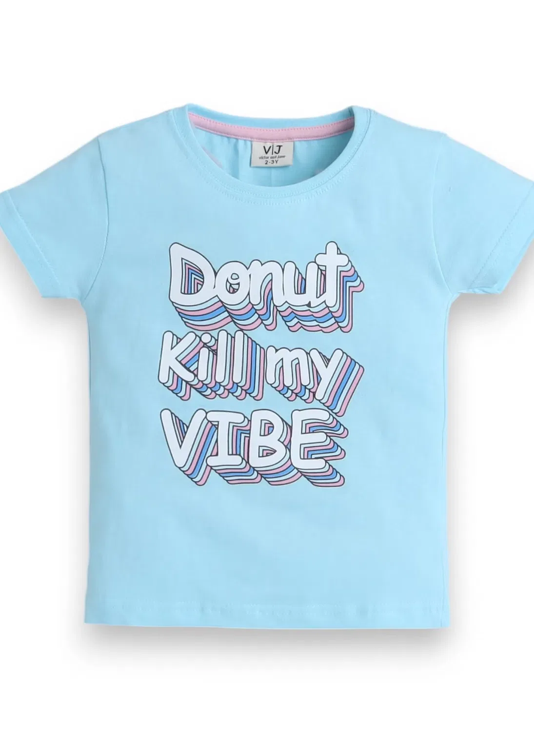 Комплект пижамный с принтом, модель Printed T-shirt and Pyjama Set, Victor And Jane, синий — фото 2