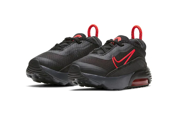 Детские кроссовки для малышей с перфорацией Air Max 2090 Nike, Black Bright Crimson — фото 4