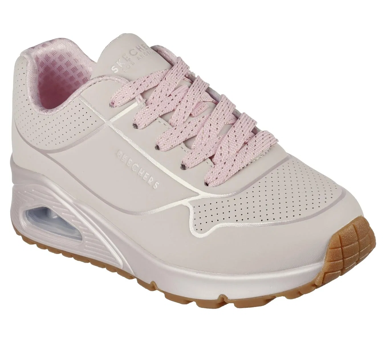 Детские туфли для девочек на шнуровке Uno Gent - Cool Heels Skechers, Lt Pink