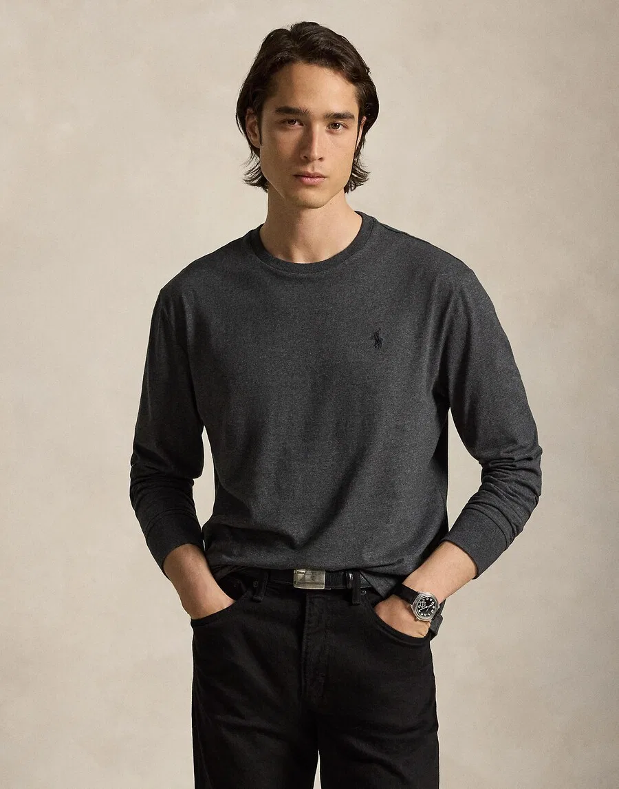 Футболка Polo Ralph Lauren стандартного кроя, цвет антрацит — фото 2