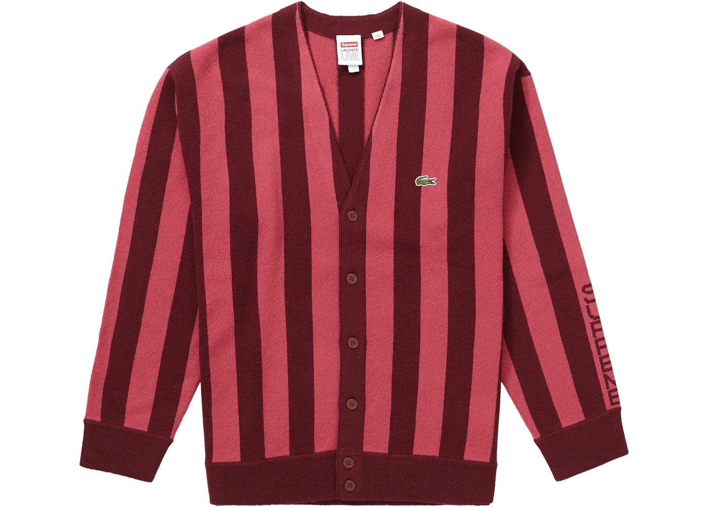 Мужской кардиган с полосками Cardigan Supreme, Burgundy