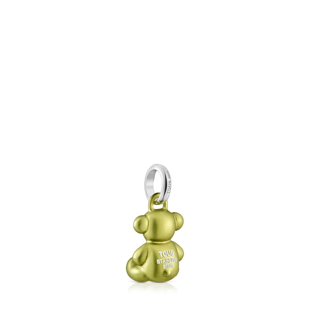 Подвеска Tous Small Two-tone Bold Bear, серебро/сталь/светло-зеленый — фото 3