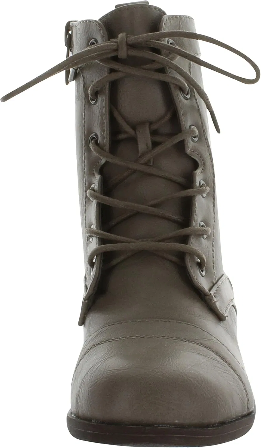 Детские ботинки на шнуровке с молнией Rosalie32k Lace-Up Kids Military Combat Boot Zipper Children's Shoes Link, Taupe — фото 3