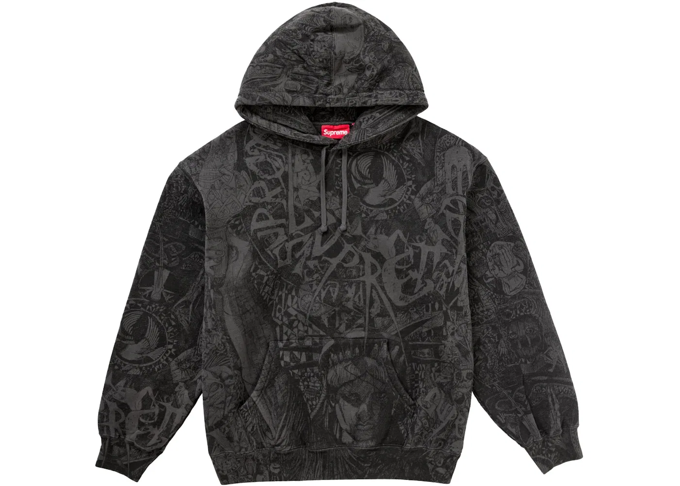 Мужская худи с принтом Liberty Supreme, Washed Black