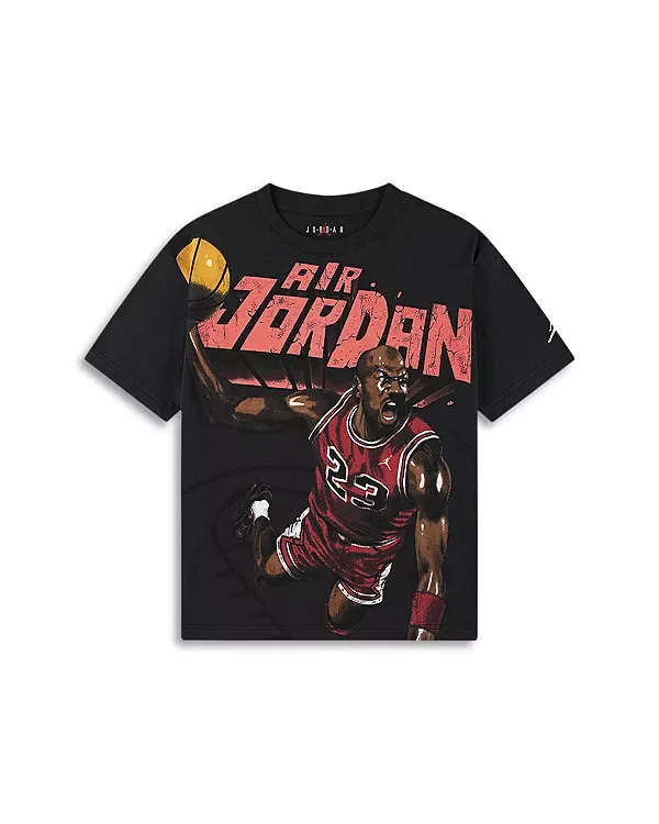 Детская футболка для мальчиков с принтом Slam Dunk Jordan, Off Noir