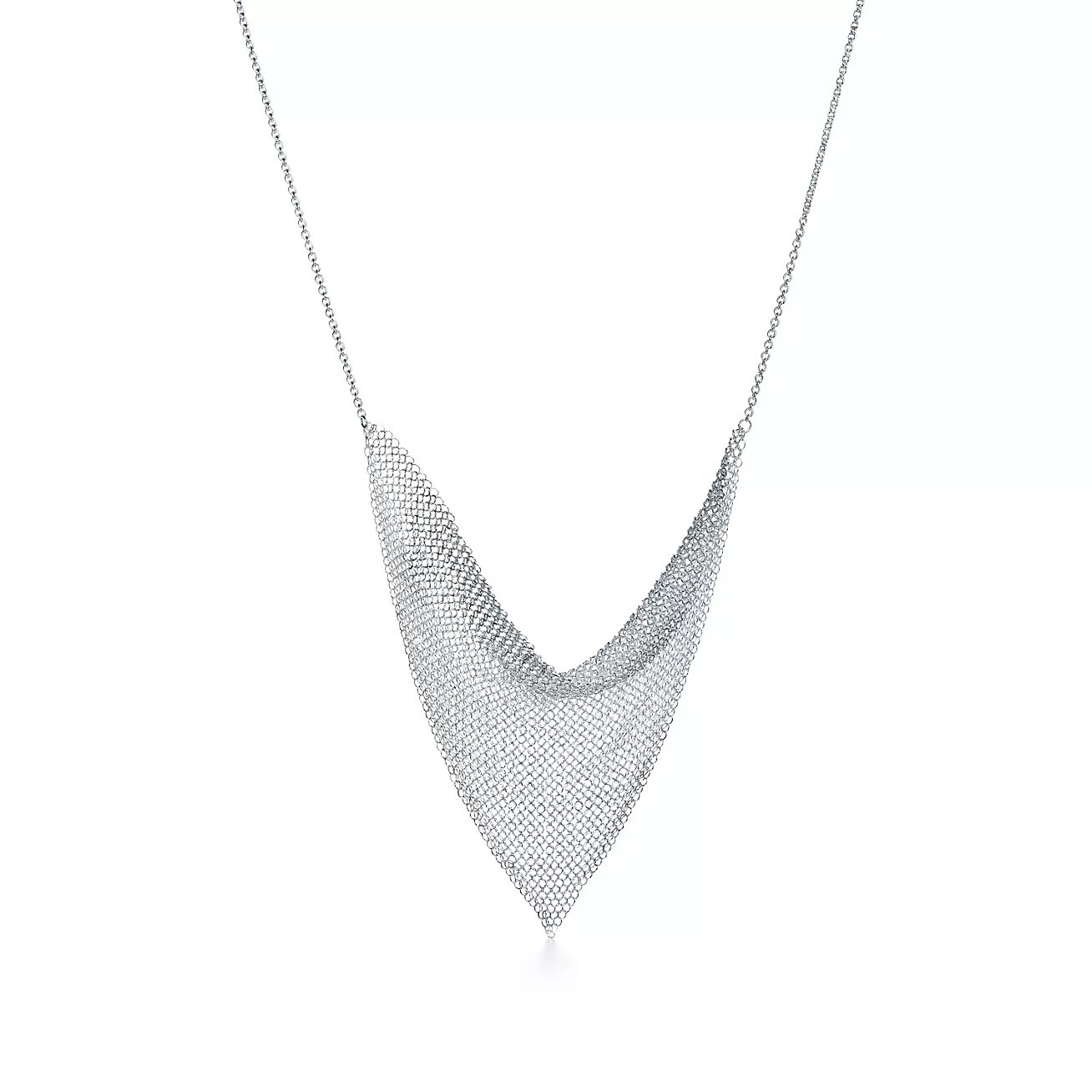 

Колье Tiffany & Co. x Elsa Peretti Mesh Triangle, серебро