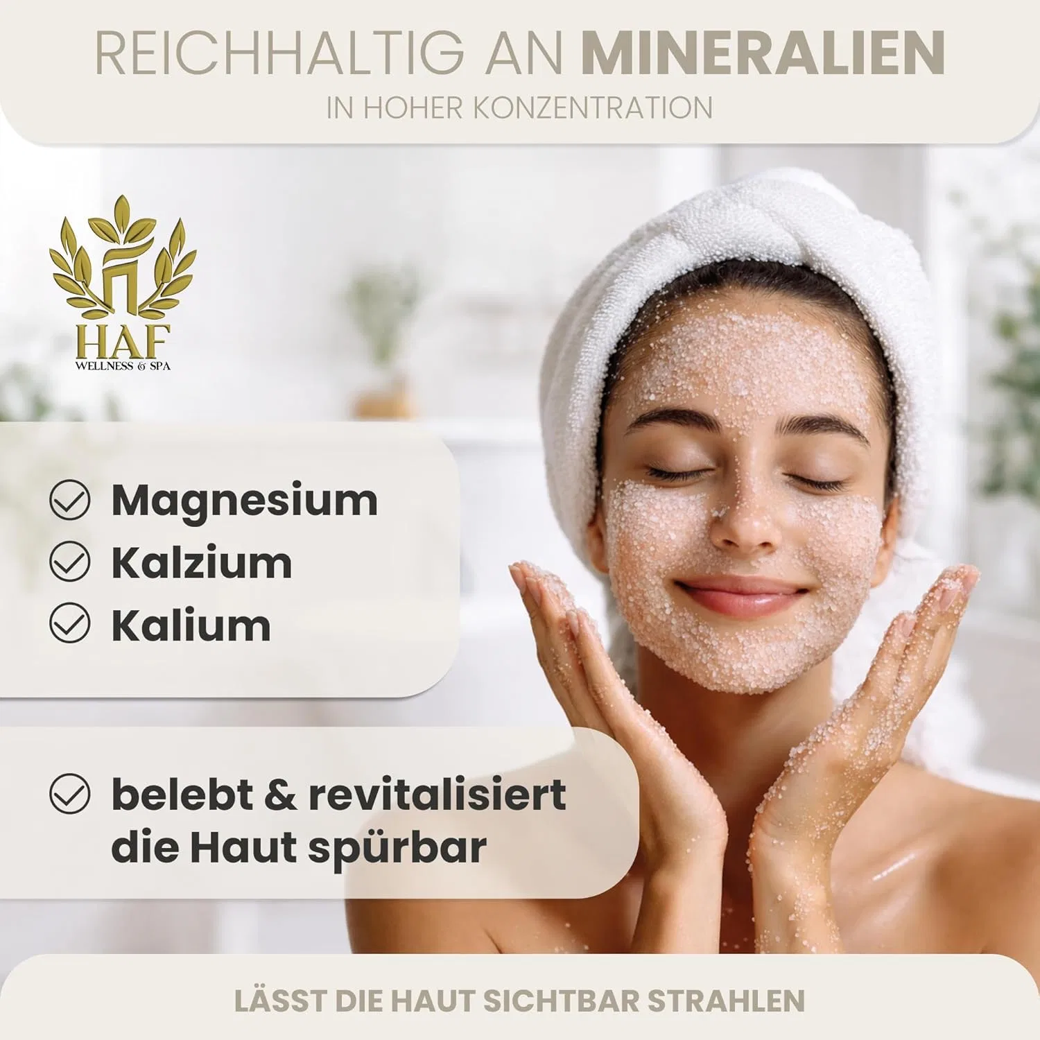 Скраб для тела HAF Dead Sea Scrub Salt, 2 кг, Bag — фото 2