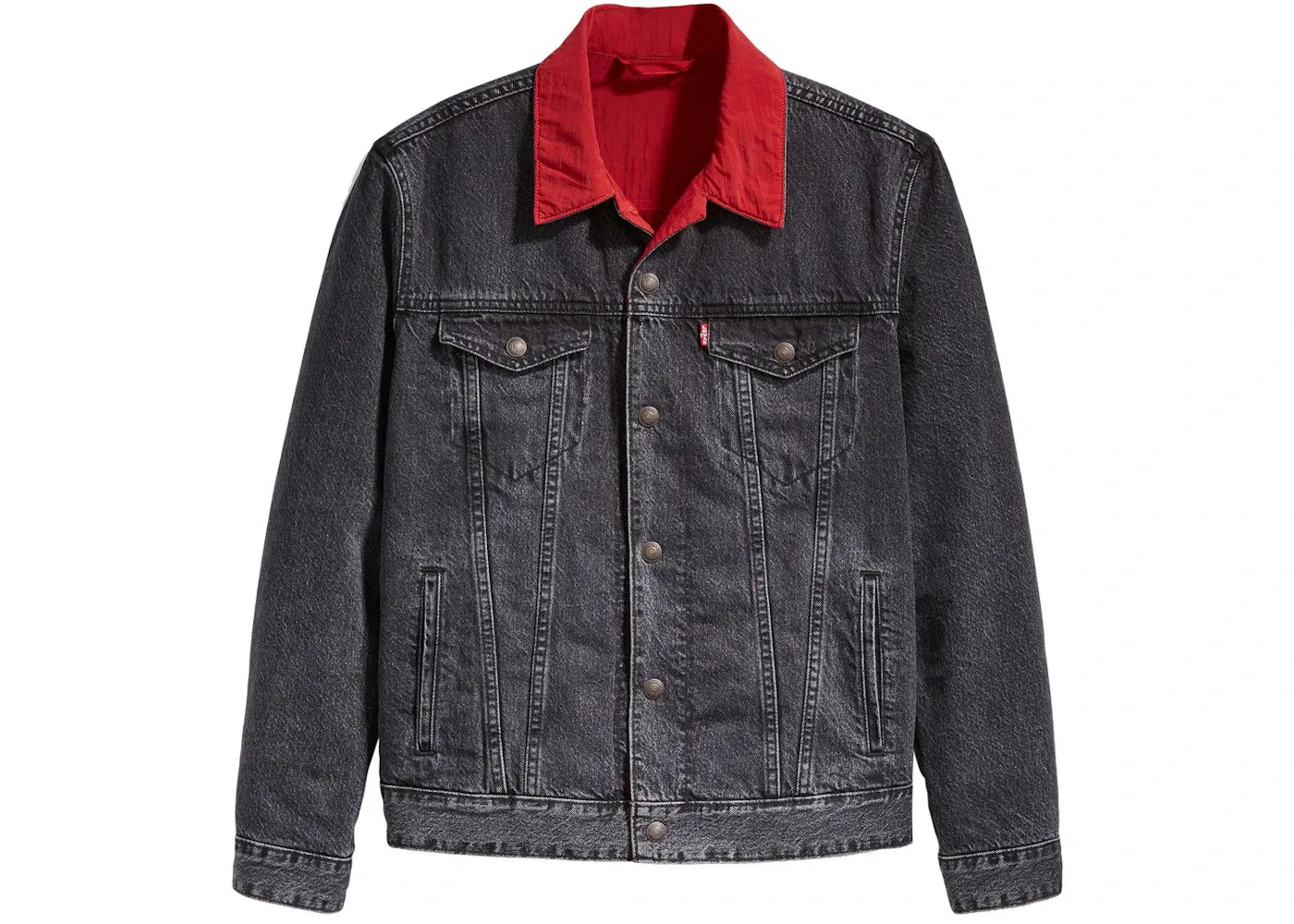 Мужская куртка-тракер двусторонняя Air Jordan x Levis Reversible Trucker Jacket Jordan, Black/Red
