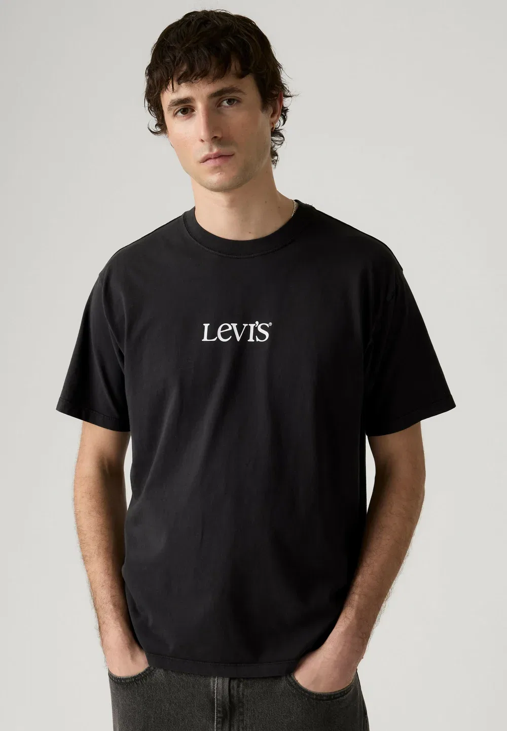 Футболка в винтажном стиле с графическим принтом 501 blues vw whi - футболка с принтом Levi'S, Record Swap Egret - Blacks - — фото 4