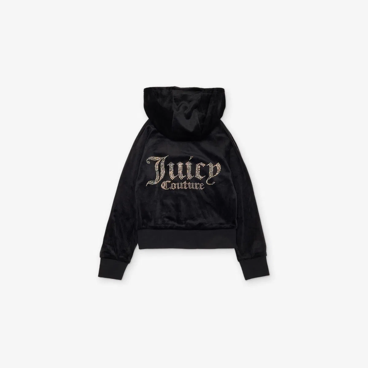 Толстовка на молнии из велюра с логотипом Diamante, возраст 7-16 лет Juicy Couture, черный — фото 3