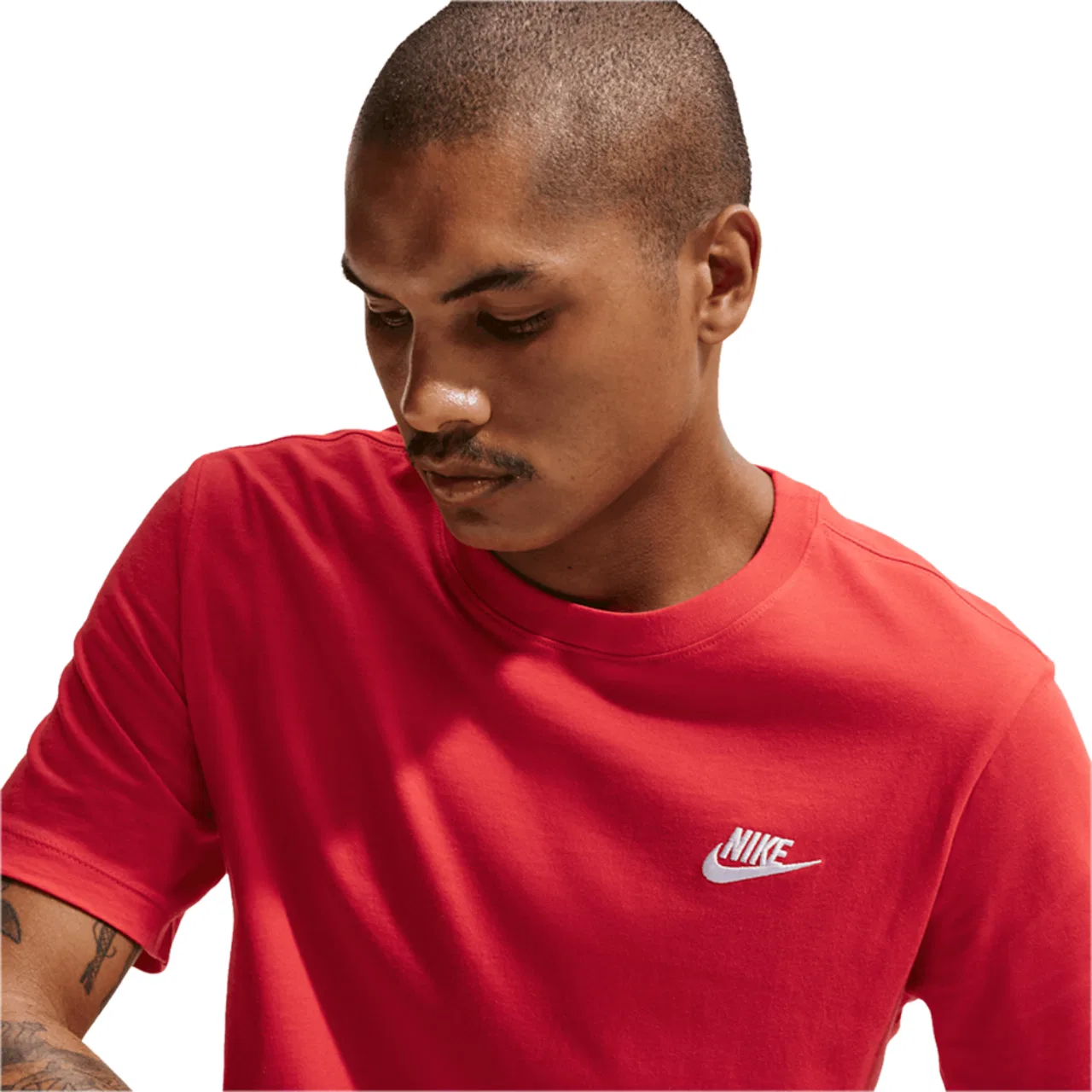 Мужская футболка Club Nike, цвет White/University Red — фото 3