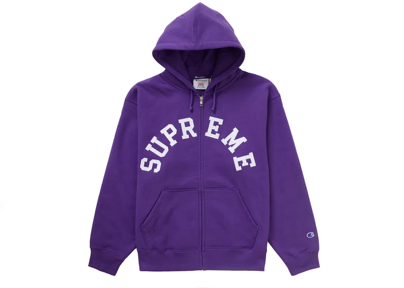 Мужская худи на молнии Supreme Champion Zip Up Hooded Sweatshirt, Purple