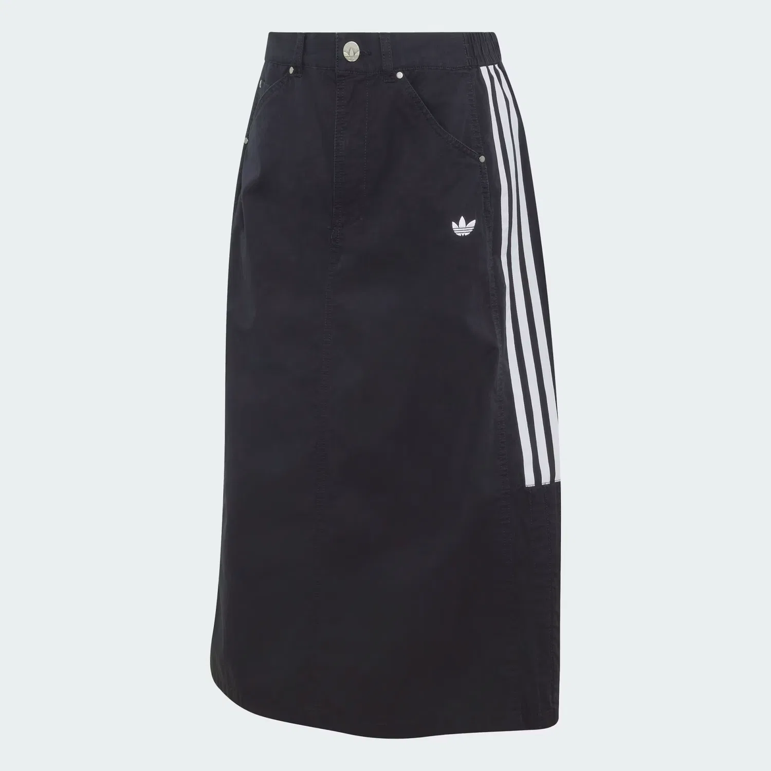 Женская юбка прямого кроя из твила Parachute Skirt Adidas Originals, черный — фото 4