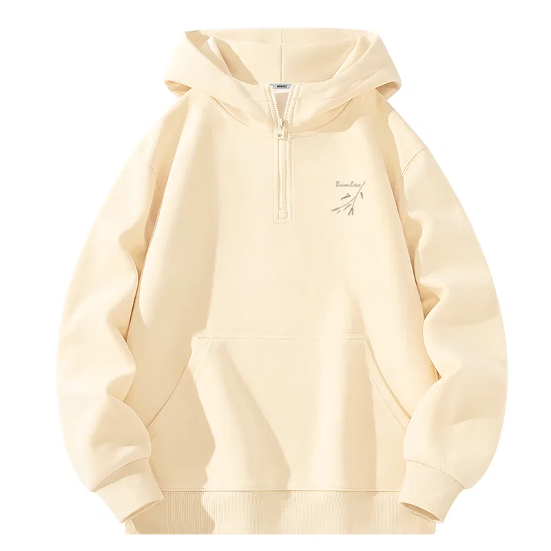 Детский худи с капюшоном, в стиле кэжуал MINISO, Light Beige