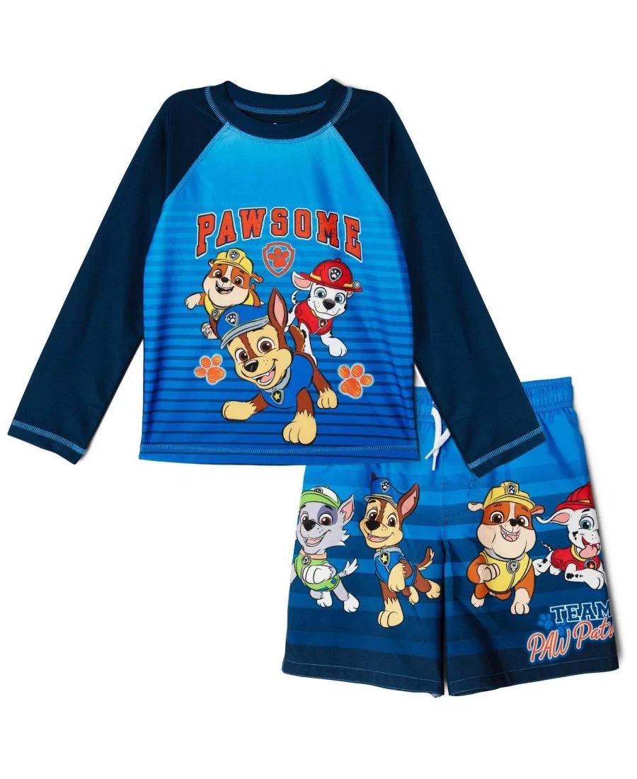 Комплект для плавания с рашгардом и шортами Paw Patrol, Navy Blue