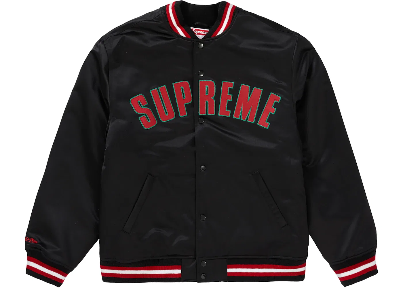 Мужская куртка-бомбер Mitchell & Ness Supreme, Black — фото 2