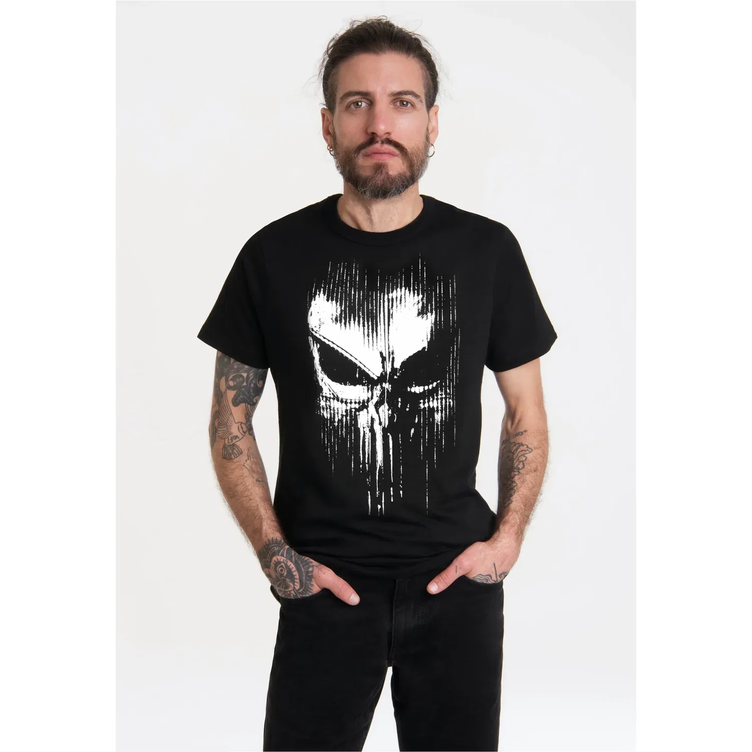 Детская футболка с принтом Punisher LOGOSHIRT, Black