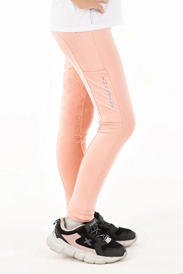 Детские спортивные леггинсы для девочек с принтом Equeblue, Pink
