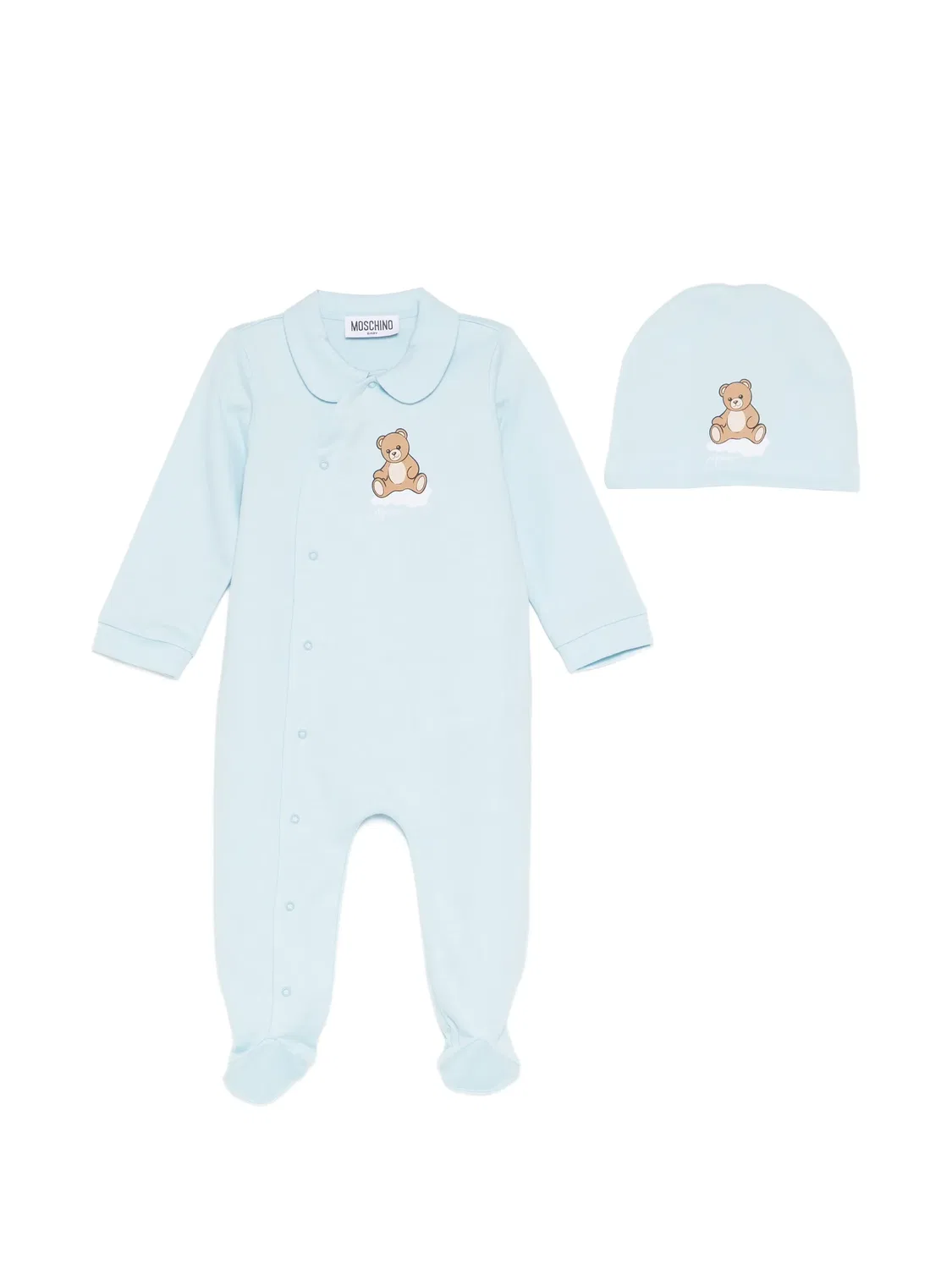 Комплект для новорожденного с принтом Teddy Bear Moschino Kids, синий