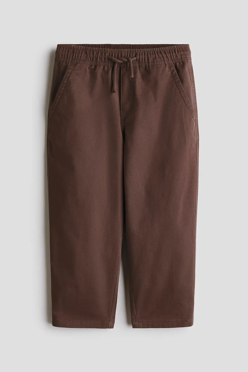 Спортивные штаны из хлопчатобумажной саржи H&M, Dunkelbraun