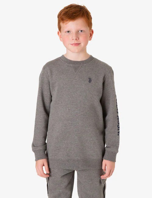 Свитшот U.S. Polo Assn. Boys Fleece, серый