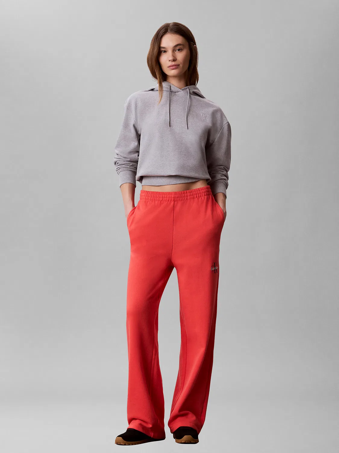 Широкие брюки Calvin Klein розового цвета — фото 3