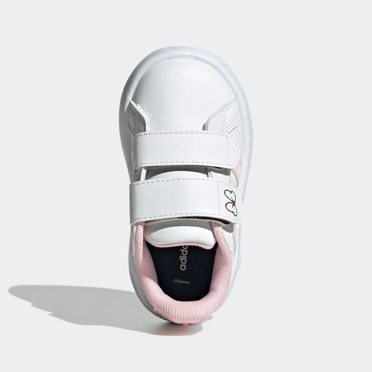 Детские кроссовки с 3D-петлей Minnie Mouse Adidas Sportswear, Cloud White/Clear Pink/Chalk White — фото 4