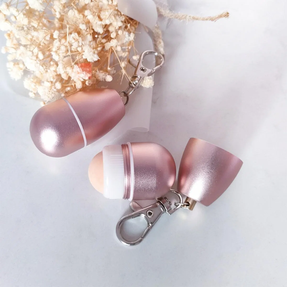 Ролик для лица с вулканическим камнем OUNONA, 30 г, Rose Gold — фото 4