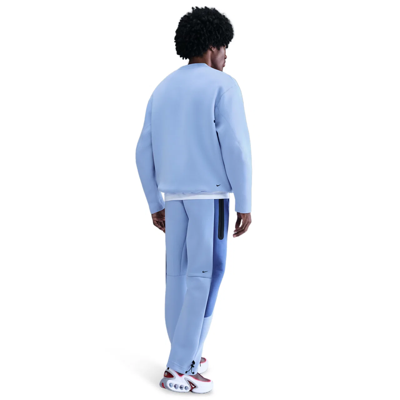 Толстовка мужская Tech Fleece Crew Nike, цвет Aluminum/Black — фото 4