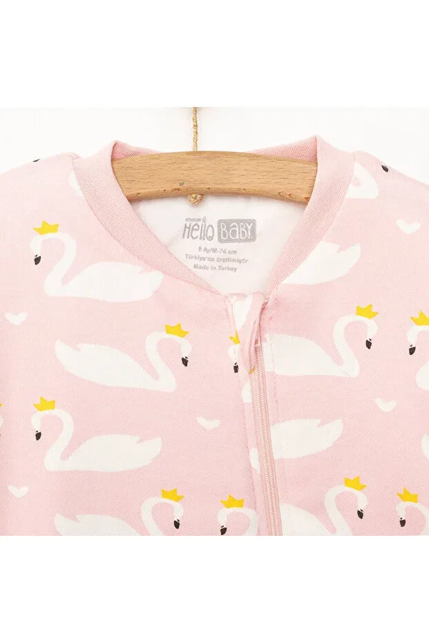 Детский комбинезон для сна для девочек хлопковый Hellobaby, Light Pink Ebebek Hello Baby — фото 3