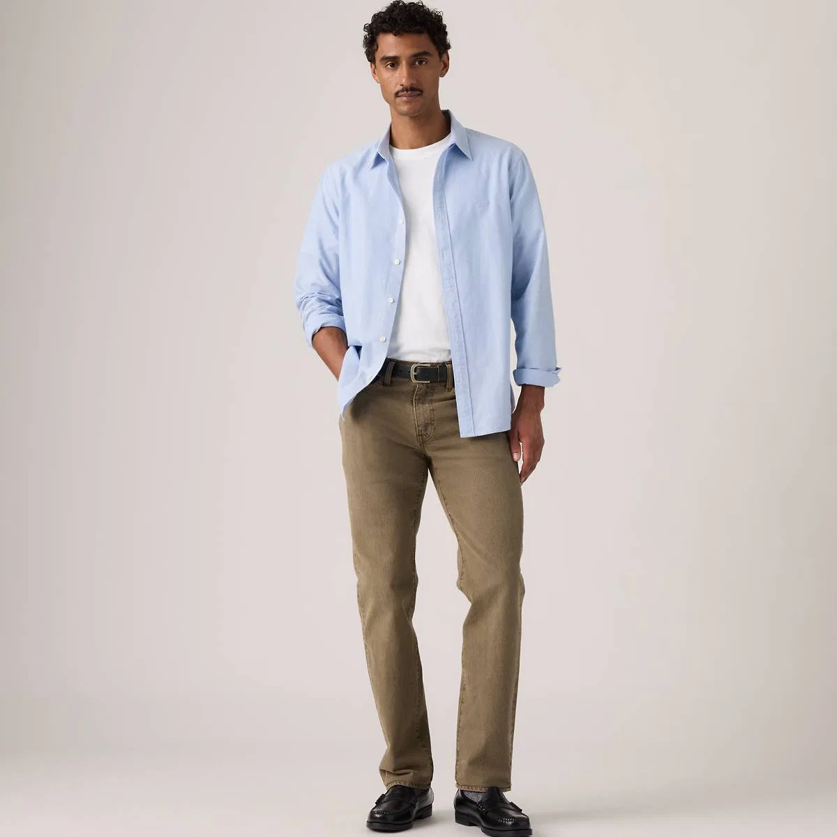 Джинсы 514 Straight с окрашиванием изделия для мужчин Levi's, Shitake Garment Dye - Brown